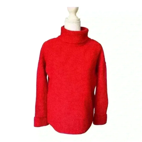 Anthropologie Pilcro Oversized Soft Cozy Red Knit Sweater Women's XS - Picture 2 of 8